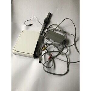 Nintendo Wii Gaming Console, Sensor +Cords White RVL-001(USA)